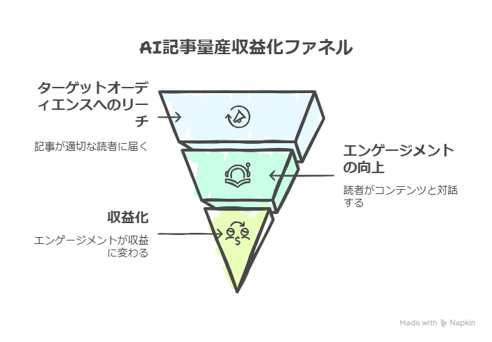 AIで記事量産を成功させるための収益導線マップとは?記事の優先順位を解説