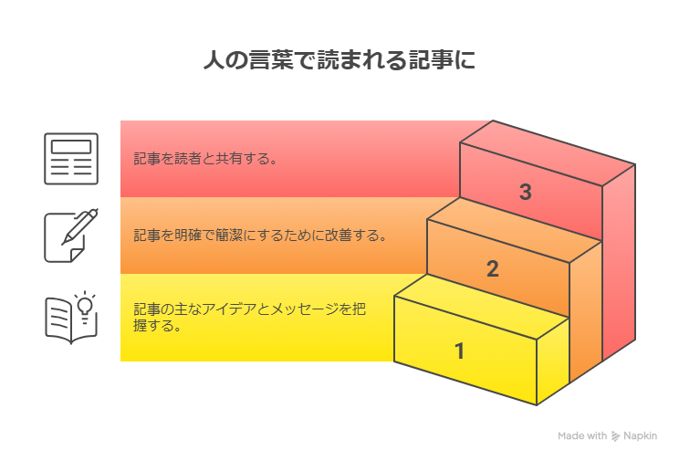 【AIライティング完全攻略】人の言葉で読まれる記事に変える3つの編集ステップ