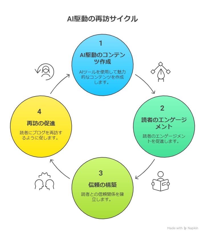 【AI×再訪導線】また戻りたくなる仕組みを作る!信頼が循環するブログ設計法を解説