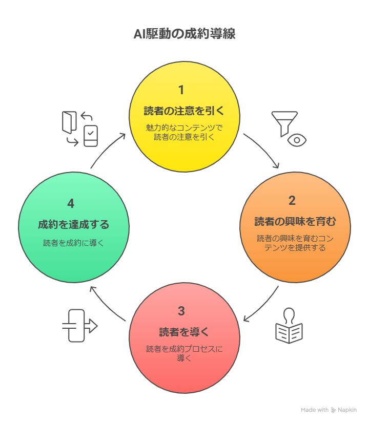 【AI×成約導線】読者が商品まで迷わず進む流れの作り方を解説