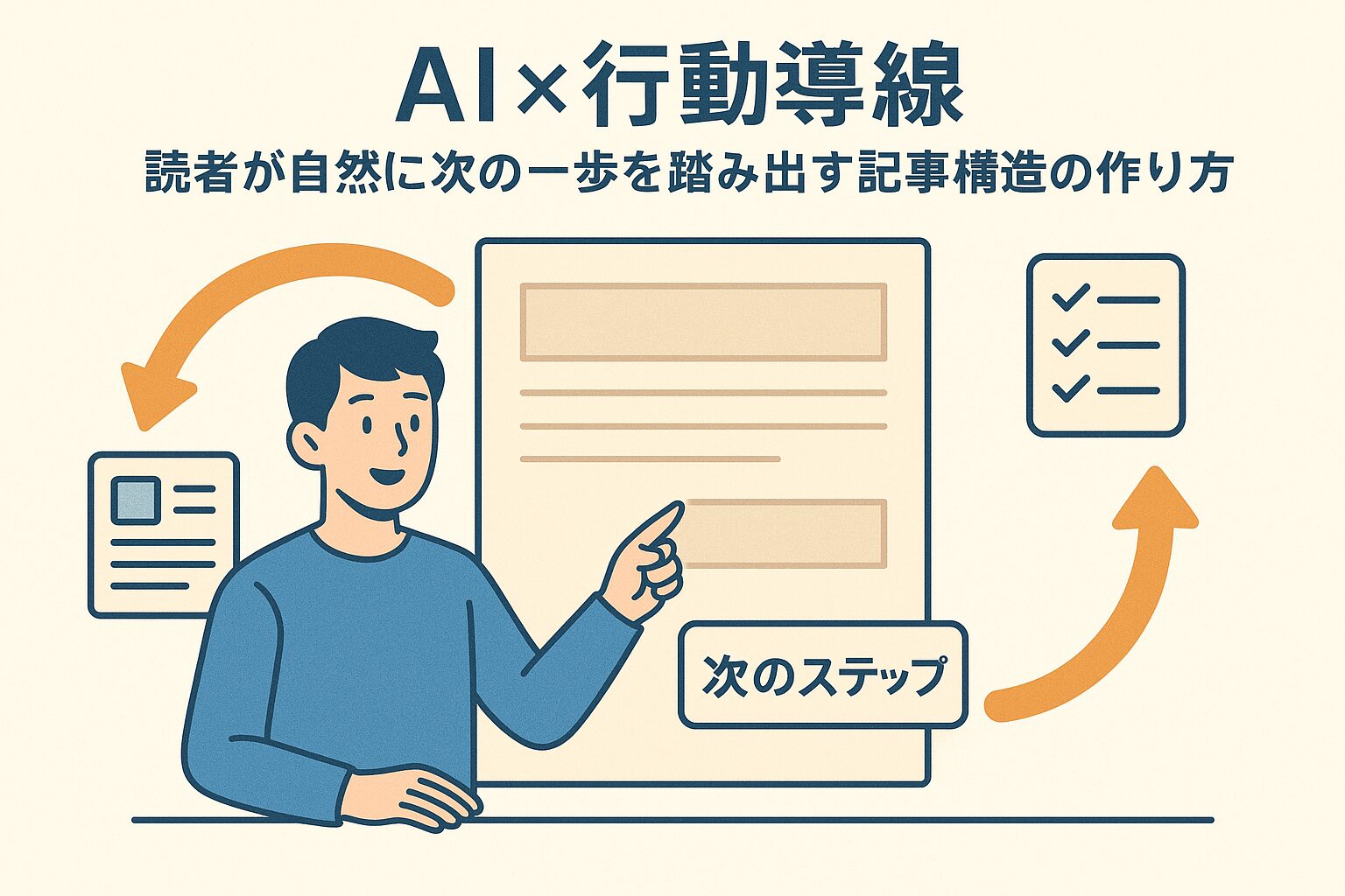 【AI×行動導線】読者が自然に次の一歩を踏み出す記事構造の作り方解説